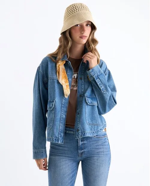 Brumavibes™ | Chaqueta Jean | Botonadura Doble y Cinturón